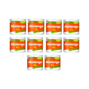 Pack 10 Rollos Toalla De Papel Abolengo Xl 100 M Doble Hoja