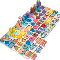 Genérico - Rompecabezas Puzzle Madera Aprendizaje Letras Numeros Lau