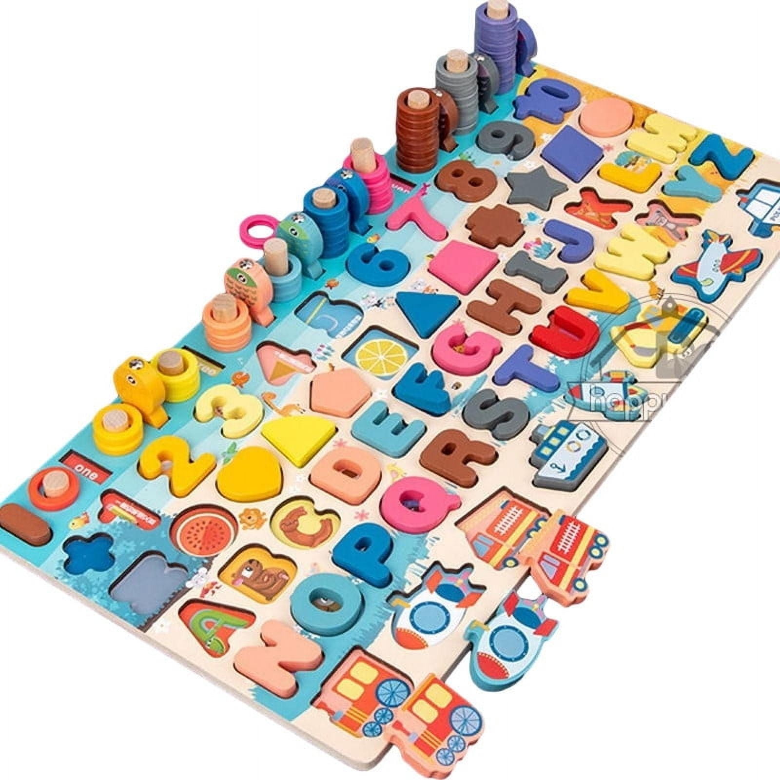 Genérico - Rompecabezas Puzzle Madera Aprendizaje Letras Numeros Lau