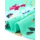 thumbnail image 5 of Agnes Orinda Blusas de Verano Casual de Talla Grande para Mujer con Estampado Floral, Cuello en V, Manga Corta, Túnicas, 1X Verde Menta, 5 of 6