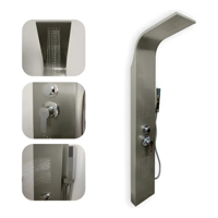 Genérico - Ducha Columna Panel De 3 Jets Con Hidromasajes Torre Plateado