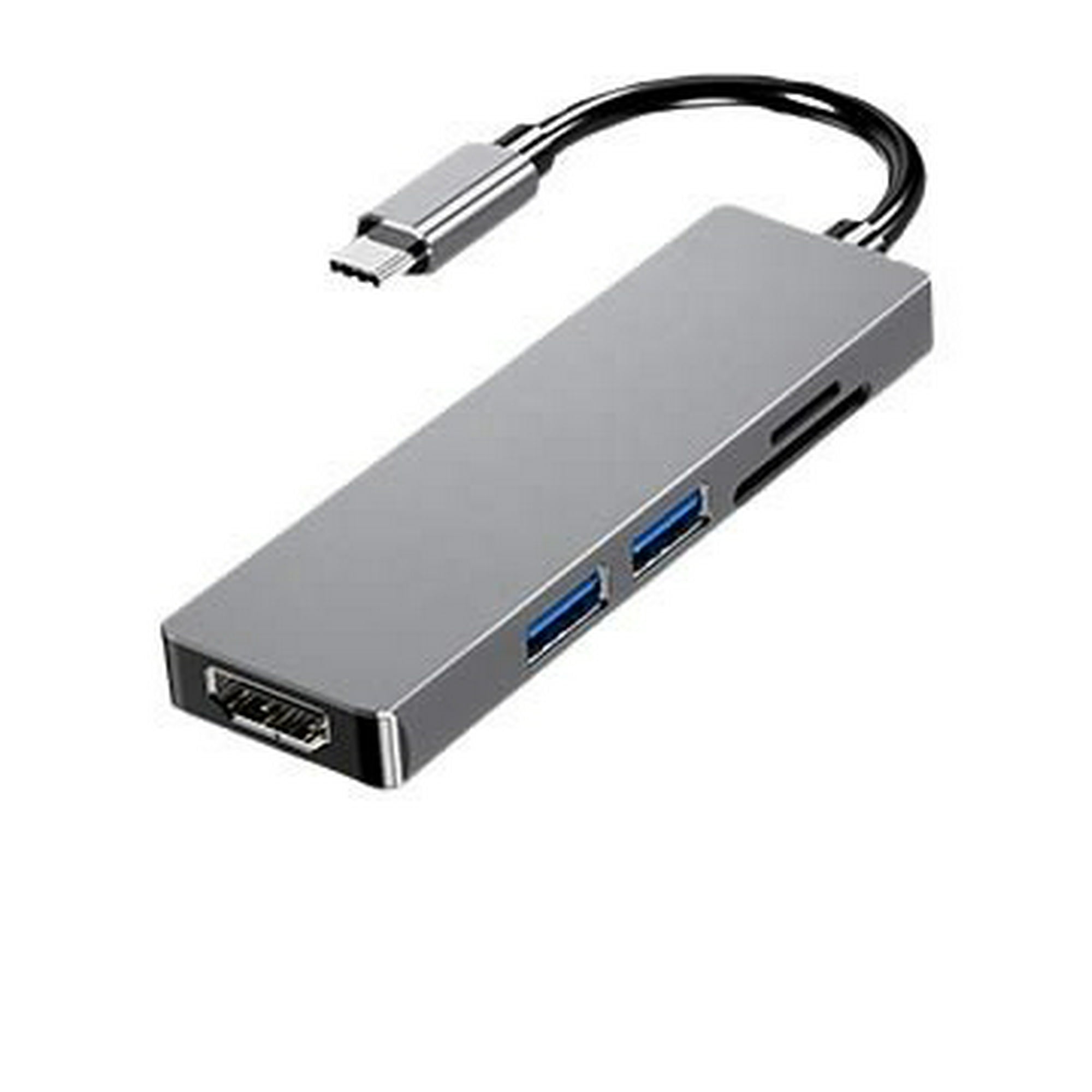 Birlink - Hub Tipo C 5 En 1 (hdmi+usb 3.0x2+lector Sd Y Microsd)