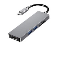 Birlink - Hub Tipo C 5 En 1 (Hdmi+Usb 3.0X2+Lector Sd Y Microsd)