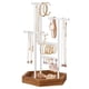 thumbnail image 1 of Soporte para joyas SONGMICS con marco de metal blanco y marrón caramelo, 1 of 7