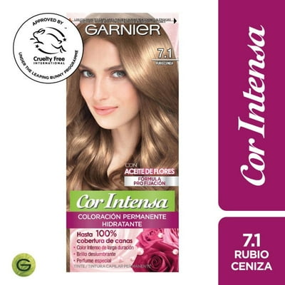 Coloración Cabello 7.1 Rubio Ceniza Cor Intensa Garnier