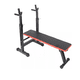 thumbnail image 2 of Banco Abdominal Multifuncional Mancuerna Reclinable Plegable Negro Y Rojo, 2 of 3