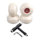 thumbnail image 4 of Ruedas De Patineta 95A 608S ABEC 9 Rodamientos Llave Inglesa Blanco Rojo, 4 of 5