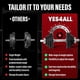 thumbnail image 5 of Juego de mancuernas Yes4All, ajustables, de hierro fundido, 18 kg, para gimnasio, 5 of 6