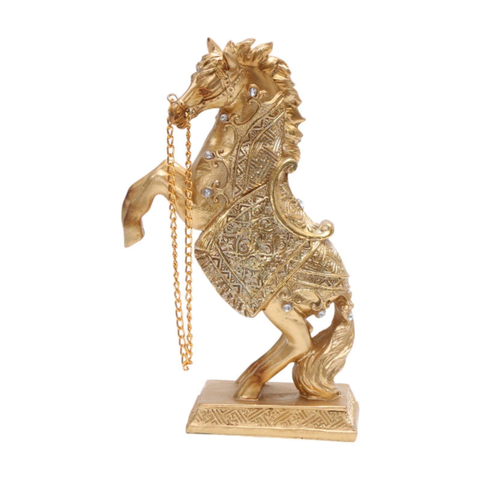 Bothyi - Estatua De Caballo De Pie, Obra De Arte, Adorno De Mesa Para Gabinete, Sala De Estar, Balcón Hacia La Izquierda