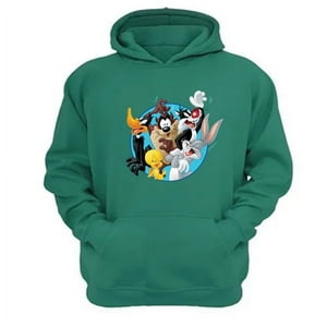 Genérico - Polerón Canguro Dibujos Animados Lt Verde Aguamarina Talla L Unisex