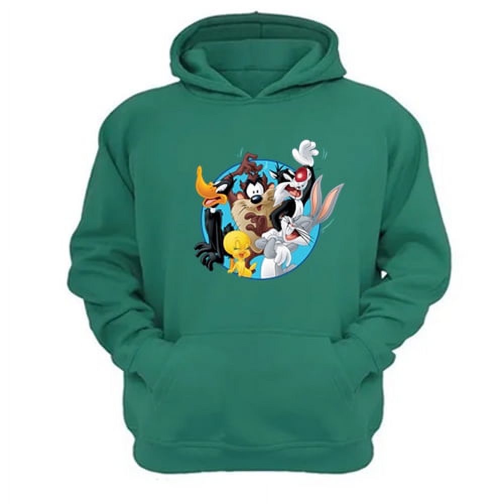 Genérico - Polerón Canguro Dibujos Animados Lt Verde Aguamarina Talla M Unisex