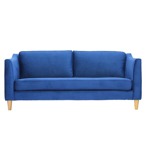 Barra Design - Sofá Oporto 3C Felpa Azul