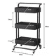 thumbnail image 3 of Carrito Organizador Belug Almacenamiento 3 Niveles Con Ruedas negro, 3 of 5