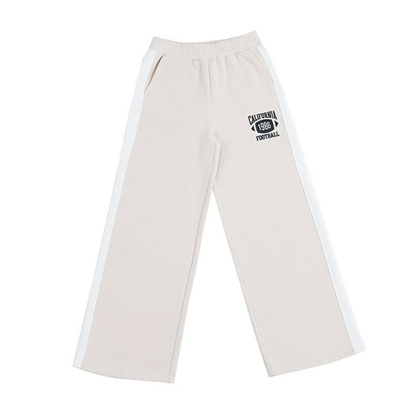 Pantalón De Buzo Niña Teen Franjas Sporty Beige Corona
