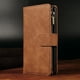 thumbnail image 1 of Leather Zipper Wallet Phone Case With Card Slots Kickstand For Samsung Galaxy S8 Plus Note 20 Ultra Note 10 Pro Note 9 A10 A20e A30 A30s A40 A50 A50s A70 A70s A10s A20s A40s M30 M30s A91 A81, 1 of 3