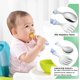 thumbnail image 5 of Juego de 12 cubiertos para niños pequeños con mango redondo, aptos para que los niños coman solos. Incluye 6 tenedores seguros y 6 cucharas soperas (rosa, azul y verde)., 5 of 7