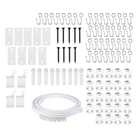 Bothyi - Juego De Rieles De Cortina Curvos, Ganchos De Rodillos Para Balcón, Dormitorio, Cortinas De Rv, 500Cm