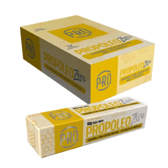 Caramelo propóleo pro zero miel stick 30 gr, 30 g