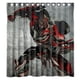 thumbnail image 1 of Cortina de ducha con imagen de Transformers de Anime, juego de cortina de baño con ganchos, tamaño 66 x 72 pulgadas, 1 of 3