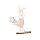 thumbnail image 3 of Bonito Conejito De Pascua De Pie, Decoración De Mesa De Madera, Accesorio Ligero, Flor De Sujeción, 3 of 5