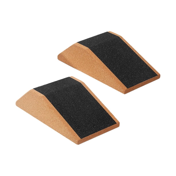 Bloque de Yoga con cuña para sentadillas de corcho, entrenador ligero de ladrillos para Yoga, Pilates, gimnasio, levantamiento de pesas, entrenamiento 2 piezas