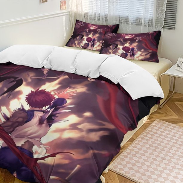 Fate Stay Night Anime Home Bed 3-piece Set Classic Japanese Anime Polyester Wash Student Dormitory Set