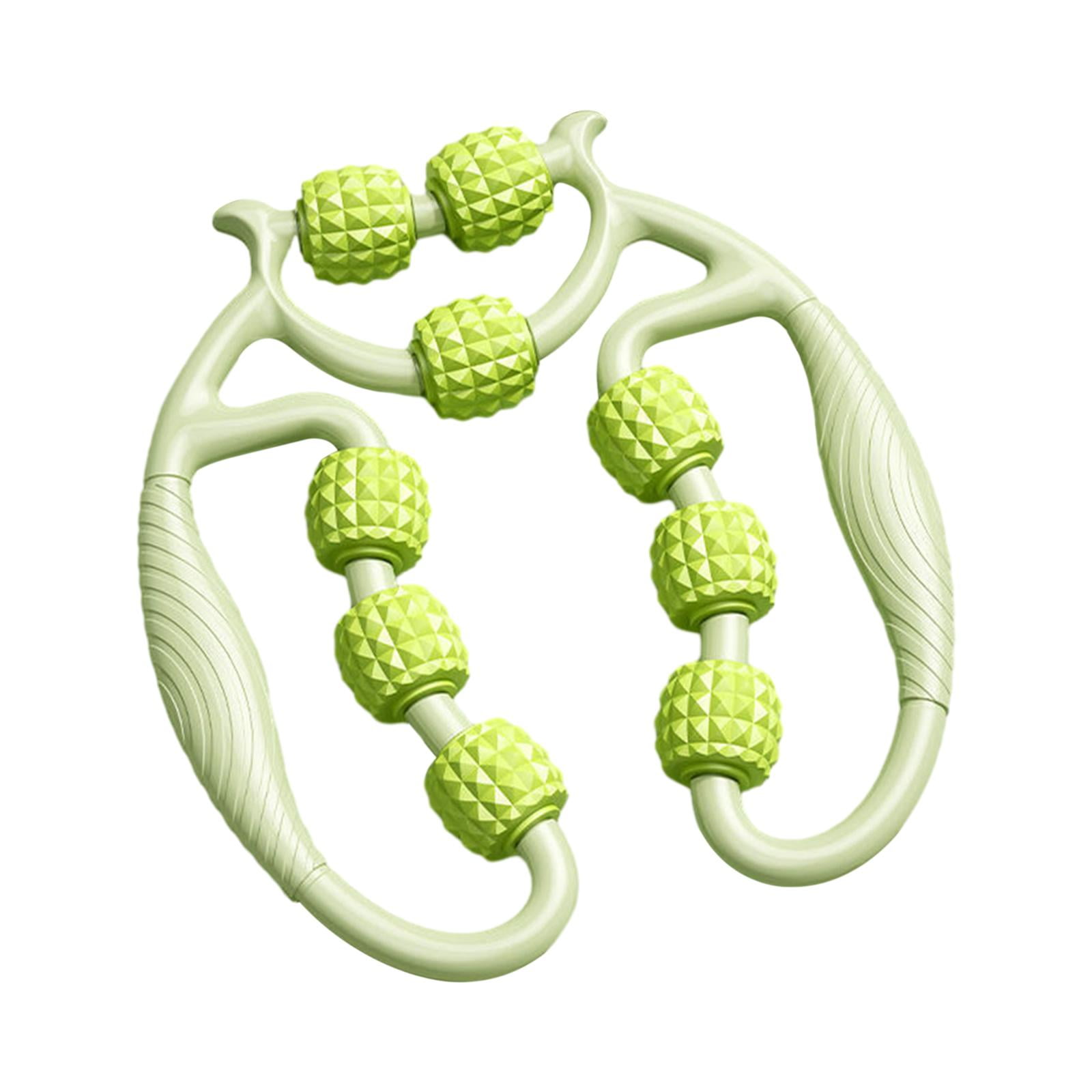 Magideal - Rodillo Para Músculos De 9 Ruedas, Masajeador Para Piernas Y Brazos, Relajación Después Del Ejercicio, Abrazadera Circular Para Piernas, Para Deportes Verde