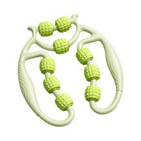 Magideal - Rodillo Para Músculos De 9 Ruedas, Masajeador Para Piernas Y Brazos, Relajación Después Del Ejercicio, Abrazadera Circular Para Piernas, Para Deportes Verde