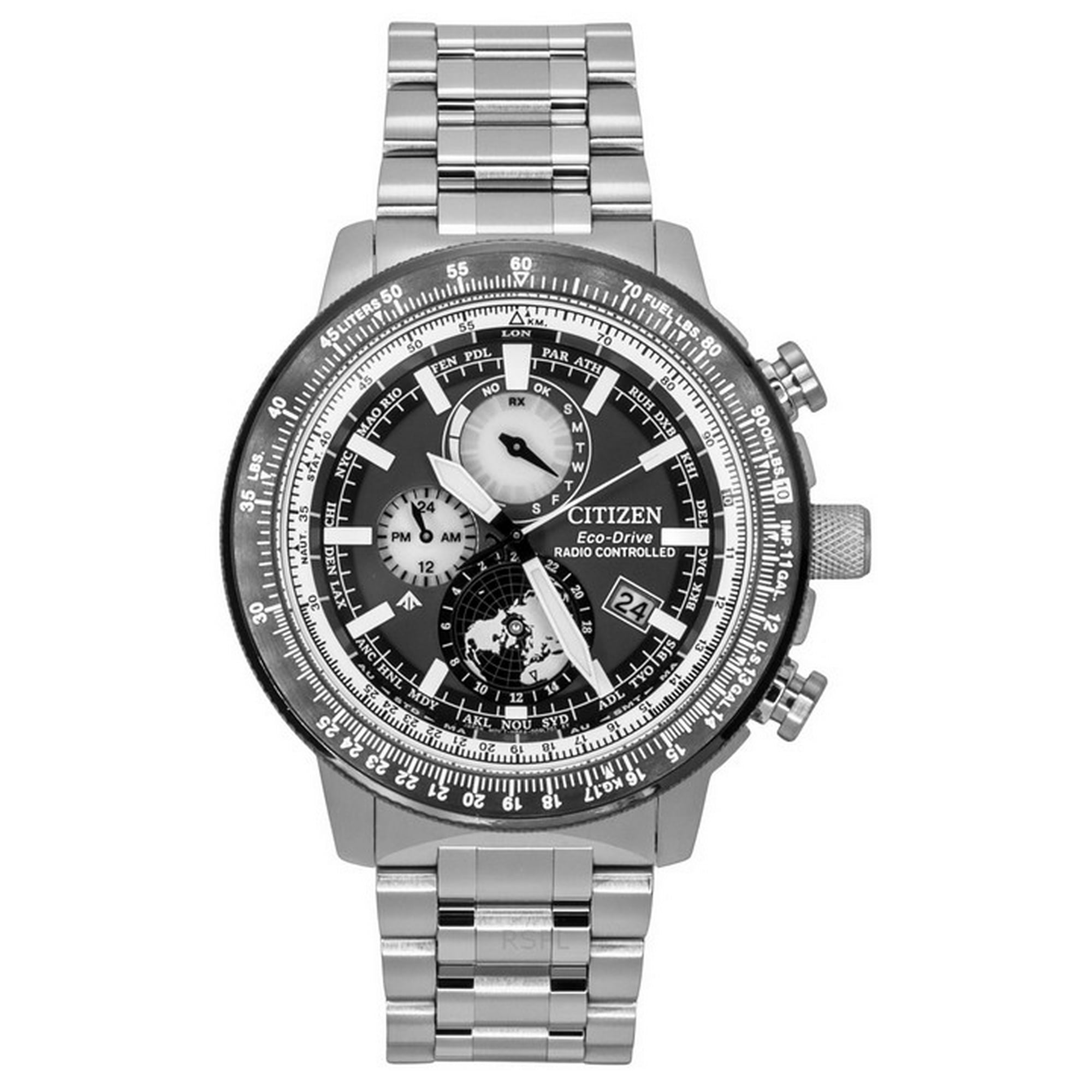 Reloj Citizen Promaster Geo Trekker Stainless Steel Grey Dial Eco-drive By3006-53h 200m Men's Pilot Watch