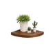 thumbnail image 1 of Repisa Esquinera Flotante Decorativa Madera Oscura 45cm, 1 of 5