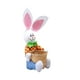 thumbnail image 1 of Cesta Divertida De Conejo De Pascua, Huevos, Cesta De Regalo De Dulces, Decoración Artesanal, Pantalones Azules Para El Hogar, 1 of 5