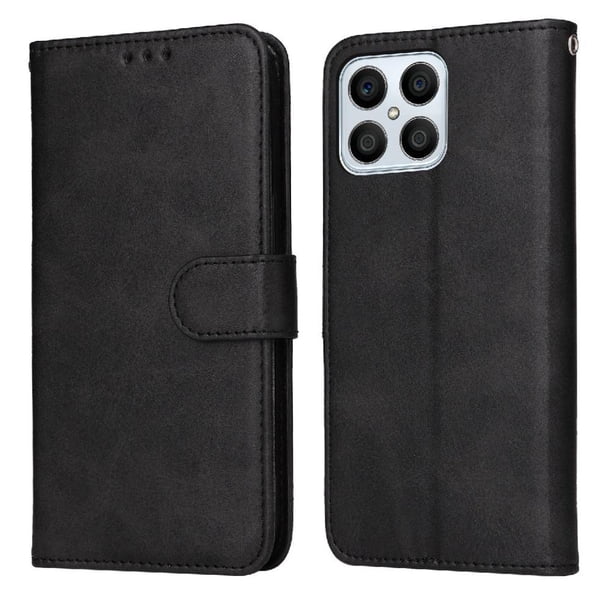 Funda Billetera para Honor X6 4G con Porta Tarjetas y Soporte Ajustable Negro