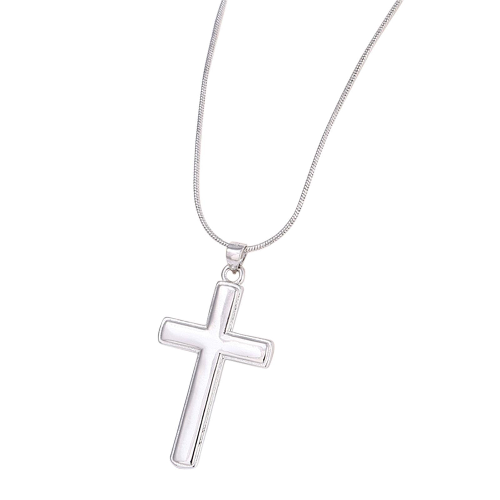 Magideal - Collar De Cruz Para Hombre, Collar Con Colgante De Cruz Para Hombre, Accesorios De Disfraz, Joyería Para Regalos Del Día De San Valentín, Collar Para