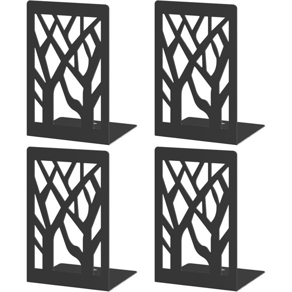 Sujetalibros Metálicos VFINE Árbol, 4 Piezas