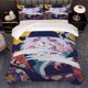 thumbnail image 1 of 3pcs The Ashes of Rage Japanese Traditional Monster Image Korean Style Ins Style Theme Print Three-Piece Bedding Set Soft Duvet Cover And Two Pillowcases, 1 of 5
