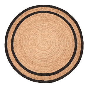 Bazhars - Alfombra Redonda 200X200 Cm Yute Nav Bk 735