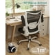 thumbnail image 3 of Silla de oficina ergonómica MUXX.STIL de malla con apoyabrazos abatibles, blanca, 3 of 9
