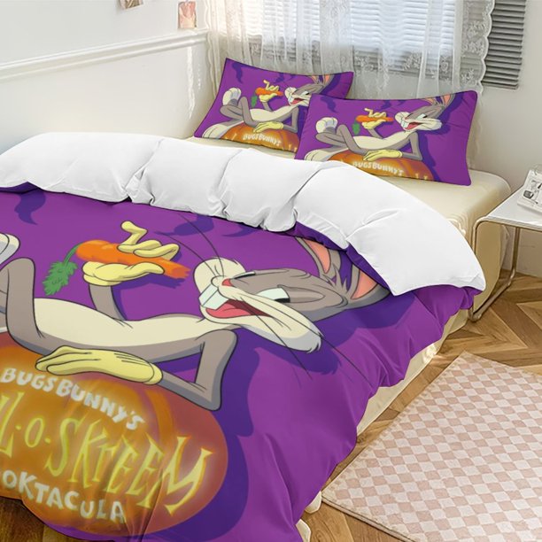 Looney Tunes Bugs Bunny 3-Piece Bedding Set Soft Warm And Comfortable Bed Set