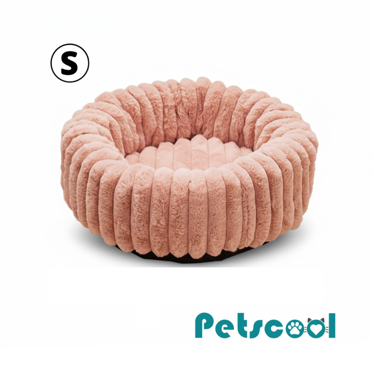 Cama Nido Donut Mascotas S Petscool Rosa 50 Cm Antiansiedad Perro Gato
