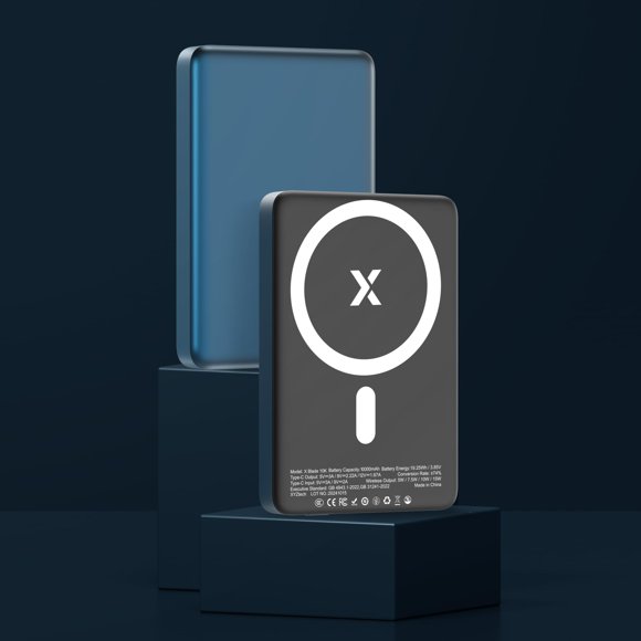 Banco de energía XYZtech 10000 mAh MagSafe inalámbrico 20 W azul