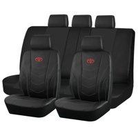 Jj Group - Fundas Asiento Toyota Eco Cuero Negro – 9 Piezas Bordadas