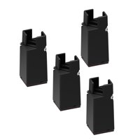 Bothyi - Paquete De 4 Elevadores Para Muebles Elevador Para Muebles Pies Para Sillas Elevador Para Mesa Para Muebles H 10 Cm Negro 22-42 Mm