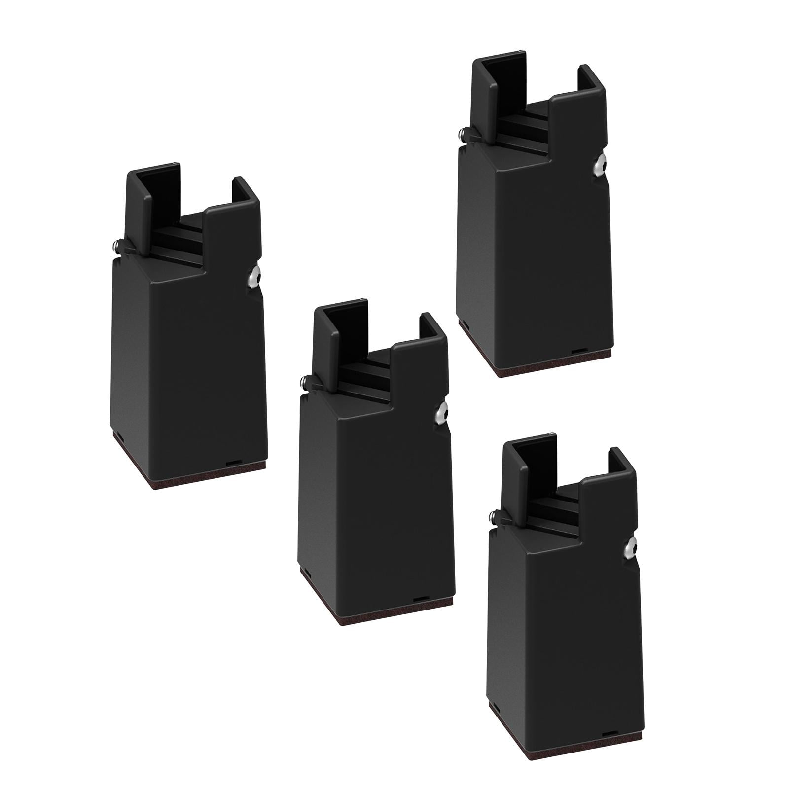 Bothyi - Paquete De 4 Elevadores Para Muebles Elevador Para Muebles Pies Para Sillas Elevador Para Mesa Para Muebles H 10 Cm Negro 22-42 Mm