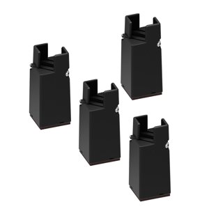 Bothyi - Paquete De 4 Elevadores Para Muebles Elevador Para Muebles Pies Para Sillas Elevador Para Mesa Para Muebles H 10 Cm Negro 22-42 Mm