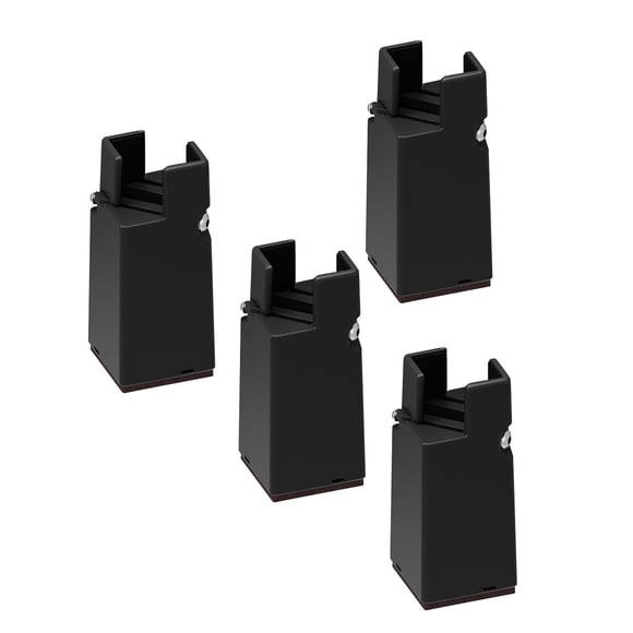 Paquete De 4 Elevadores Para Muebles Elevador Para Muebles Pies Para Sillas Elevador Para Mesa Para Muebles H 10 Cm Negro 22-42 Mm