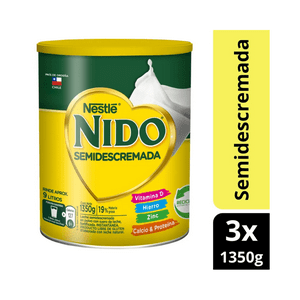 Pack Leche En Polvo Nido® Semidescremada Tarro 1350G X3