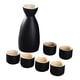 thumbnail image 3 of Juego De Sake Japonés, Recipiente De Cerámica Para Sake, Juego De Tazas Para Fiesta De Té, Gabinete Para El Hogar, Negro, 3 of 5