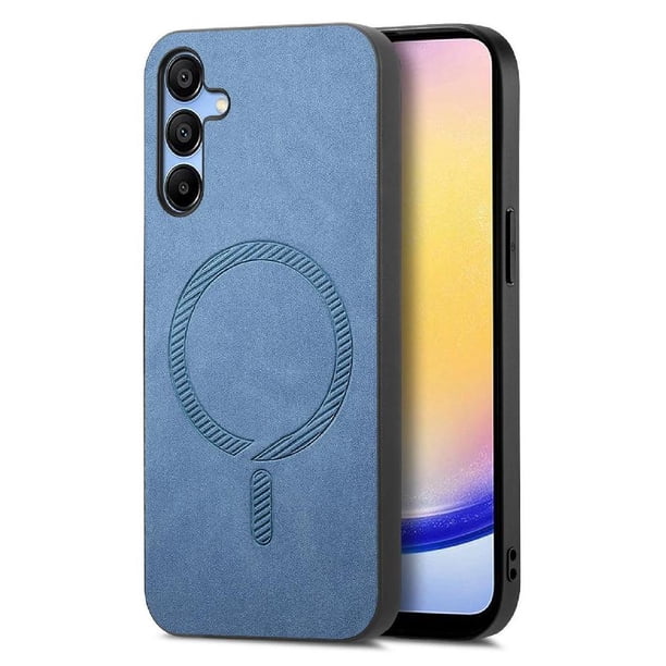 Magnetic Slim Case for Samsung Galaxy A25 with Camera Guard & Anti-Scratch Back Blue