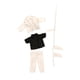 thumbnail image 3 of 1:12 Ropa De Muñeca Disfraz Con Chaqueta Pantalones Para Figuras De 6 Pulgadas Cuerpo Vestido Blanco 5 Piezas, 3 of 3