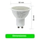 thumbnail image 4 of Ampolleta Led Gu10 Drl 6w 390lm Luz Cálida O Blanca Fría Sec blanco, 4 of 7